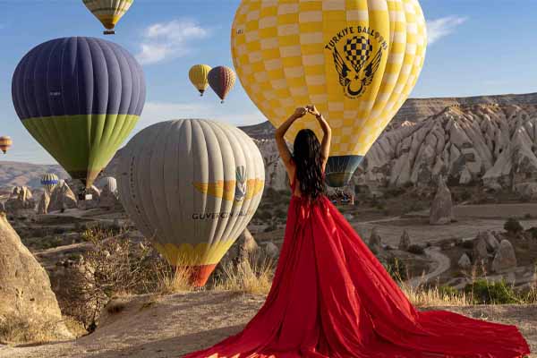 Cappadocia Photo Shooting with flying dress